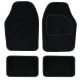 4 Piece Black Carpet Mat Set with Black Piping (Box Qty: 12)