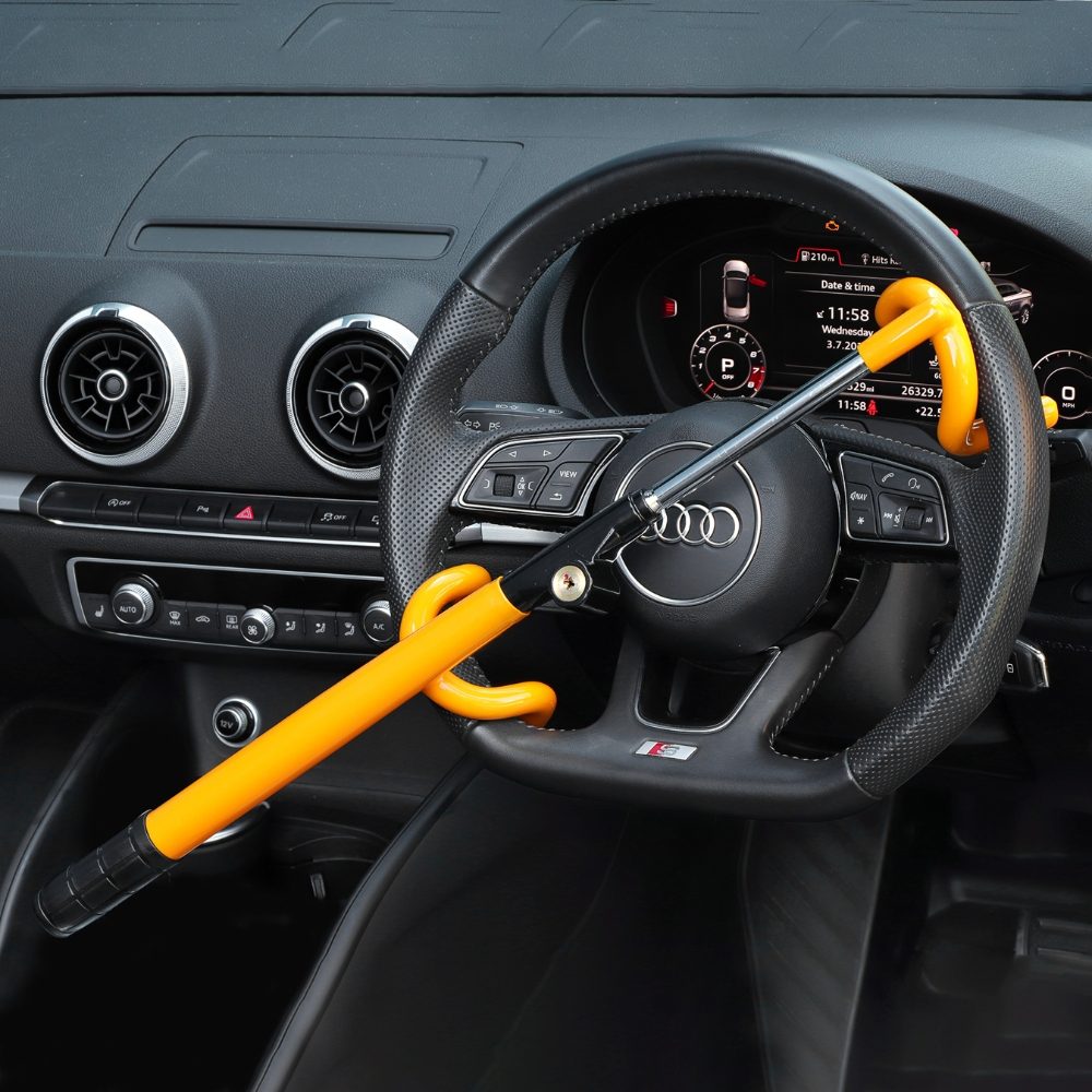 GADLANE Heavy Duty Car Van Steering Wheel Lock High Security Anti Theft Protection Double Hook Bar 