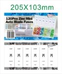 120pcs Mini Zinc Car Fuse Set (Box Qty: 100)