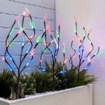 Pack of 3 Multi-Coloured LED Solar Tree Lights (Outer Ctn Qty: 12)