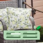Green/Grey Leaf Print Scatter Cushion Pair