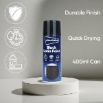 Satin Black Spray Paint 400ML (Outer Ctn Qty: 1 PDQ of 6)