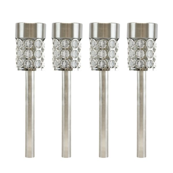 Pack of 4 Solar Crystal Stake Lights (Outer Ctn Qty: 12)