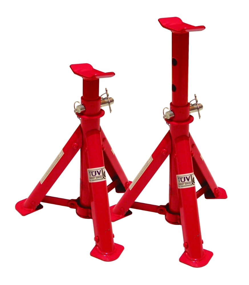 DWT-Germany 101335 Set of 2 Axle Stands 2.0 t 2000 kg 2 Tonne Support Stand 