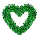Solar Hanging Topiary Heart Light