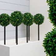 Solar Topiary Bay Trees (Box Qty: 4)
