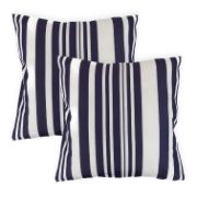Pair of Blue Stripe Scatter Cushions (Outer Ctn Qty: 18)