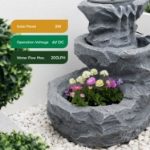 Solar Powered Water Feature - Rock Planter (Outer Carton Qty: 1)