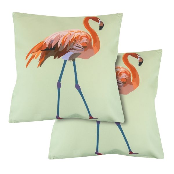 Outdoor Pair Of Scatter Cushions - Solo Flamingo (Outer Ctn Qty: 18)