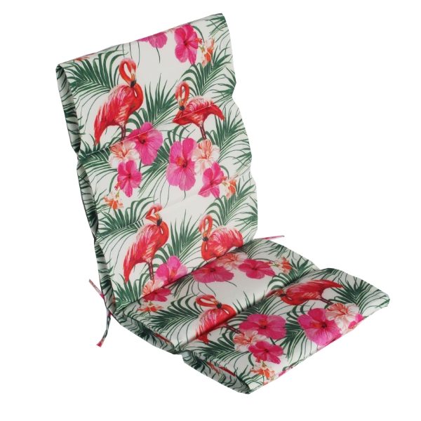 Outdoor Flamingo Full Length Seat Cushion Pair (Outer Ctn Qty: 6)