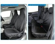An image of waterproof  pick-up truck seat protectiors semi tailored for Ford Ranger, Toyota Hilux, Nissan Navarram Mitsubishi L200 and Isuzu Rodeo D-Max 