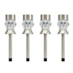 Pack of 4 Solar Round Crystal Stake Lights (Outer Ctn Qty: 12)