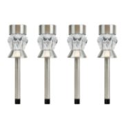 Pack of 4 Solar Round Crystal Stake Lights (Outer Ctn Qty: 12)