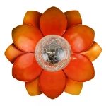 Solar Metal Lotus With Crackle Ball Light (Outer Ctn Qty: 6)