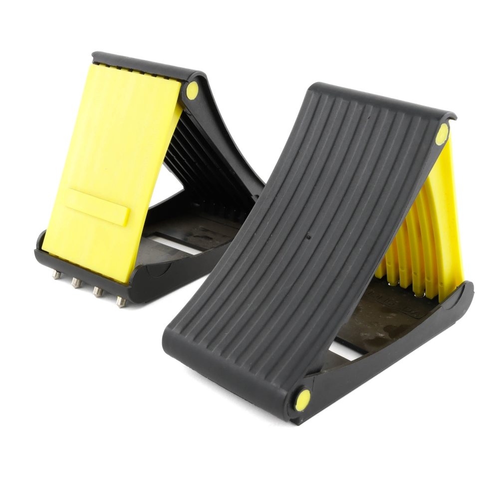 Pair Of Folding Wheel Chocks With Spikes Streetwize Accessories